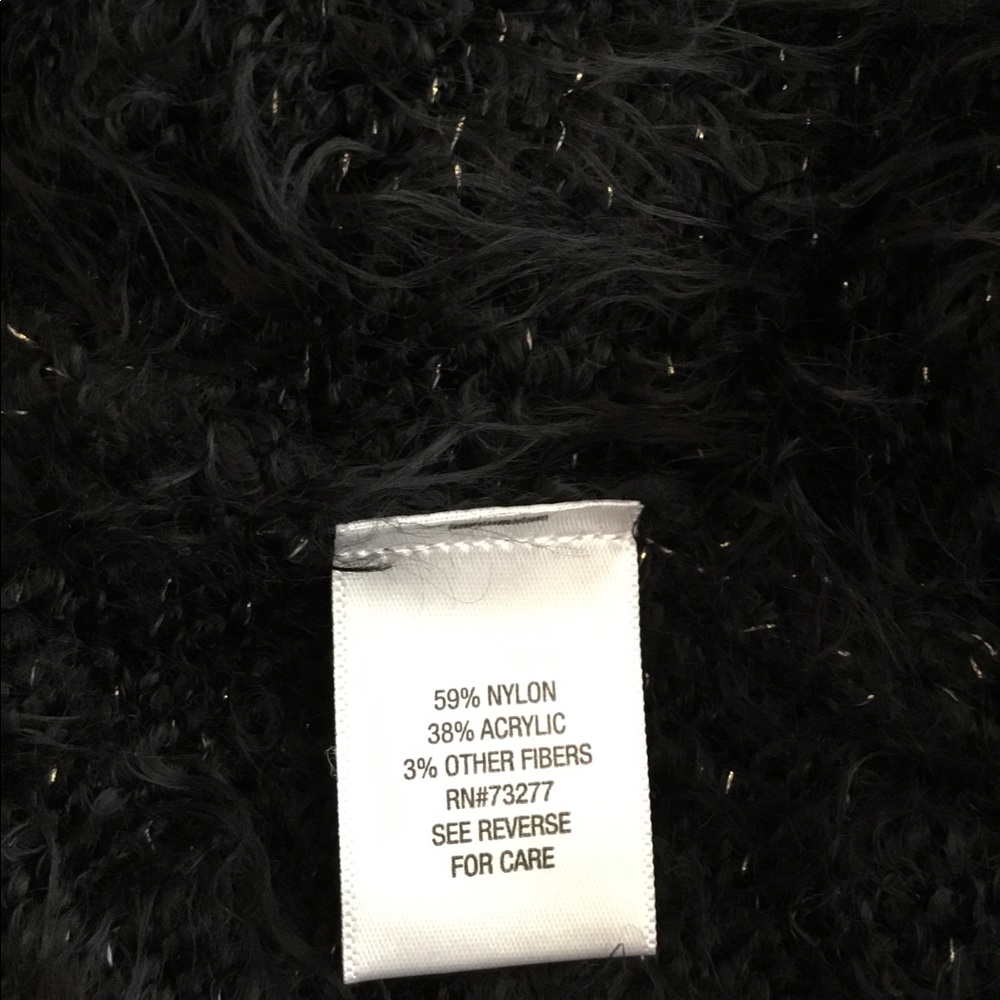 Apt 9 Open Front Cardigan Black And Silver Nwot - image 7